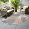World Rug Gallery Vicenza Tropical Floral Indoor/Outdoor Area Rug 8 ft Round Beige 8011BEIGE8RND - alternate 1
