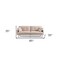 Homeroots 85" Beige Polyester Blend Convertible Futon Sleeper Sofa And Toss Pillows With Silver Legs 544952 - alternate 4