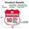 Signmission No Trespassing Shield Sign No Animals Ve, 12 Inch X 12 Inch, Aluminum Metal Sign SHI-A-12-413 - alternate 4