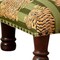 Homeroots 16" Green Tan And Brown Cotton Striped Tiger Print Footstool 634165 - alternate 7