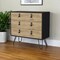 Homeroots 32" Natural and Black Three Drawer Dresser 552270 - alternate 1