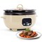 Megachef 3.7 Quart Oval Electric Digital Slow Cooker in Cream with Black Pot MCSC-OV350C - alternate 1