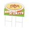Signmission Shrimp N Grits Die Cut Yard & Stake outdoor plastic coroplast window, C-DC-2436-Shrimp N Grits19 C-DC-2436-Shrimp N Grits19 - alternate 1