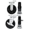 Hyw Products Heavy Duty Caster Set 8in Plastic Wheels, 2 Rigid & 2 Swivel with Brake, 4PK 40-80R-A1-HP-2,40-80S-A1-HP-TB-2 - alternate 3