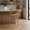 Manhattan Comfort Serene Metal Upholstered Counter Stool in Turmeric CS1884-TU - alternate 6