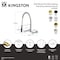 Kingston Brass Double-Handle Wall-Mount Pre-Rinse Bridge Kitchen Faucet, Polished Chrome GS1241BEX - alternate 2
