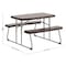 Flash Furniture Paige Easy-Fold Brown Folding Plastic Kids Outdoor Picnic Table and Benches - Commercial Grade RB-EBB-2432FD2-BR-GG - alternate 7