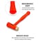 Neiko Dead Blow Hammer With Brass Cap, 1.5 Pounds, Neon Orange Deadblow Hammers, Mallet 02871A - alternate 4