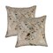 Homeroots Set of Two 18" Natural and Gold Chevron Cowhide Throw Pillows with Glitter, 2PK 544587 - alternate 7