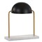 Jonathan Y Porter 13.5" Art Deco Dome Lamp with Marble Base, Brass Gold/Black JYL1044A - alternate 1