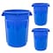 Magnum Tool 55 Gallon Trash Can, High-Vis Blue, Construction Grade, Heavy Duty Plastic, 3PK CMTC-C000-55B03 - alternate 1