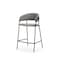 Homeroots 26" Gray and Black Fabric and Metal Counter Height Bar Chair 605938 - alternate 1