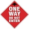 Signmission One Way Do Not Enter Non-Slip Floor Graphic, 16in Vinyl Decal, 16" x 16", FD-2-X-16-99978 FD-2-X-16-99978 - alternate 1