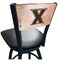 Holland Bar Stool Co 36" Blk Wrinkle Xavier Swivel Bar Stool, Laser Engraved Back L03836BWMedMplAXavierBlkVinyl - alternate 1