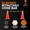 Xpose Safety Retractable Cone Bar Black/Yellow, 53in to 84in Length, 360PK CBY53/84-HP360-X - alternate 4