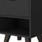 Homeroots 19" Black Wood One Drawer Nightstand 543699 - alternate 8