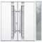 Vdomdoors Steel Double Doors Deux 1713 White Enamel Sidelight Exterior Black Window Stainless Inserts Single DEUX1713DEXD-BEM-RH-W72+14 x H80 - alternate 1