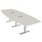 Skutchi Designs 10ft Conference Table With Power Unit | 10 Person Modular Boat Meeting Table | Harmony Series HAR-BOT-48X120-T-K458-ESIL - alternate 1