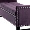 Homeroots 50" Plum and Black Upholstered Velvet Bench with Flip top 530657 - alternate 5