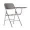 Flash Furniture Round Metal Tablet Arm Chair, Left Hand, Beige, Laminate, Grey HF-309AST-LFT-GG - alternate 1