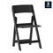 Flash Furniture Hercules Tucker Black Lightweight Foldable Chairs, Removable Black Vinyl Padded Seats, 2PK 2-LE-L-1M-BK-GG - alternate 6