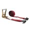 Mytee Products 2inx30ft Kinedyne Red Tie-Down Ratchet Straps w/ Flat Hooks, 3,335 WLL RS230R-K - alternate 1