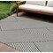 Homeroots 10' X 14' White And Black Geometric Washable Indoor Outdoor Area Rug 612165 - alternate 1