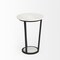 Homeroots 21" Black And White Marble Round End Table 380683 - alternate 7