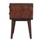 Homeroots 22" Chestnut Solid Wood Two Drawer Nightstand 651523 - alternate 8