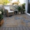 Homeroots 10' X 14' Navy Blue And Brown Abstract Washable Indoor Outdoor Area Rug 603598 - alternate 8