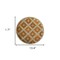 Homeroots 13in Orange and Natural Round Wicker Geometric Handmade Basket Tray 476492 - alternate 5