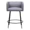 Homeroots Set of Two 27" Gray and Black Fabric and Steel Counter Height Bar Chairs, 2PK 571486 - alternate 5