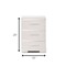 Homeroots 15" X 18" X 25" White (High Gloss) Wood Veneer (Paper) Nightstand 347544 - alternate 3