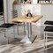 Flash Furniture Bennett 30 in x 48 in Solid Wood Indoor Tabletop in Natural with 27 in x 15 in Silver GSF-REC3048-NAT-TB002S-GG - alternate 7