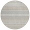 Homeroots 8' Ivory Round Striped Washable Indoor Outdoor Area Rug 576953 - alternate 8