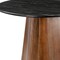 Homeroots 48" Black and Brown Marble and Solid Wood Pedestal Base Round Top Dining Table 572218 - alternate 5