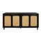 Homeroots 82in Black Distressed Solid Wood Sideboard with Four Doors 606294 - alternate 4