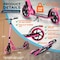 Campior Kick Scooter for Ages 6+, for Kids, Teens, and Adults, Max Load 240 LBS, Foldable, 8-inch Big Pink CAMTE137 - alternate 6