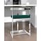 Homeroots 26" Green and Silver Velvet and Stainless Steel Low Back Counter Height Bar Chair 555075 - alternate 5