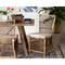 Baxton Studio Kim Modern Bohemian White Fabric and Natural Brown Rattan Dining Chair 224-12835-ZORO - alternate 6