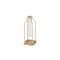 Homeroots 11" Gold Clear And Natural Metal Glass And Wood Test Tube Table Vase 488186 - alternate 1