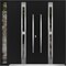 Vdomdoors Metal Double Doors Deux 1755 Black Enamel Opaque Black Glass 1 Sidelight Entry Modern Painted 84x96 DEUX1755DEXD-BLK-W72+12xH96-RH-I - alternate 1