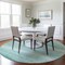 Homeroots 8' Aqua And Sky Blue Round Abstract Washable Indoor Outdoor Area Rug 603703 - alternate 7