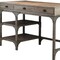 Homeroots 47" Natural and Gray Writing Desk With Three Drawers 286083 - alternate 4