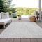 Homeroots 9' X 12' Silver And Ivory Geometric Washable Indoor Outdoor Area Rug 577599 - alternate 6