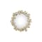 Homeroots 29" Beige Metal Round Accent Mirror 632803 - alternate 1