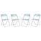 Leisuremod Lawrence Acrylic Folding Chair with Metal Frame, Jade Green, 4PK LF19G4 - alternate 1