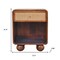 Homeroots 21" Brown Solid Wood Square One Drawer Nightstand 651522 - alternate 7