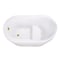 Kingston Brass 52-Inch Acrylic Oval Single Slipper Freestanding Tub with Overflow/Drain Assembly and Integral Seat VTRS523030M2 - alternate 5