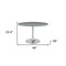 Homeroots 48" Gray and Silver Marble and Aluminum Pedestal Base Round Top Dining Table 572238 - alternate 6